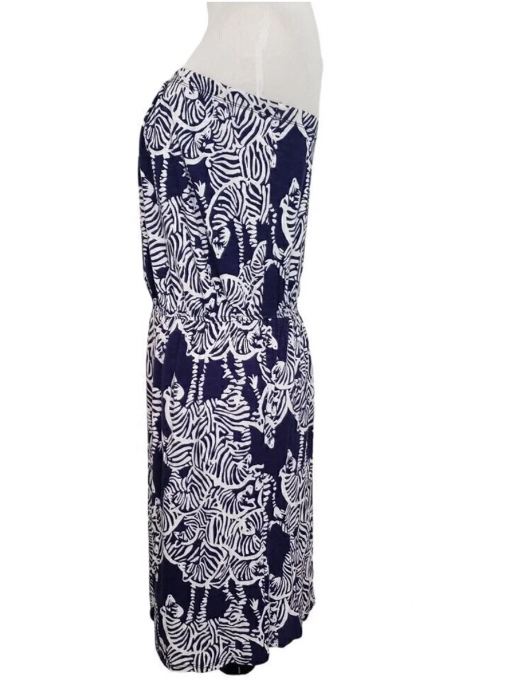 Lilly Pulitzer Matyson Strapless Mini Dress  Navy I Herd You Zebra Print Women S - Picture 4 of 14
